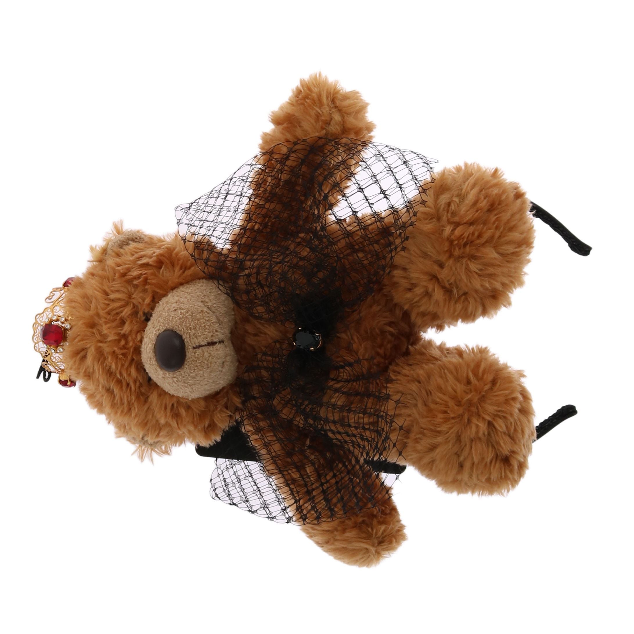 Dolce & Gabbana Teddy Bear Gold Crystal Crown Tiara Diadem Hair Band