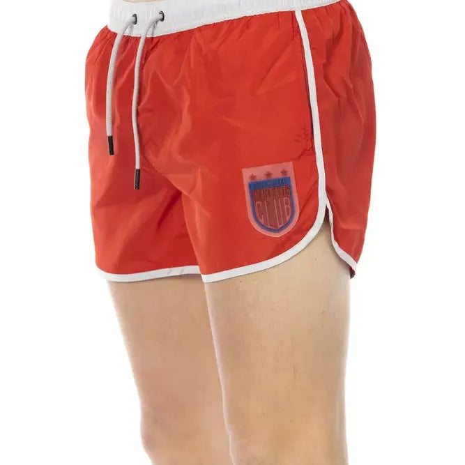 Bikkembergs Red Polyester Men Swim Short