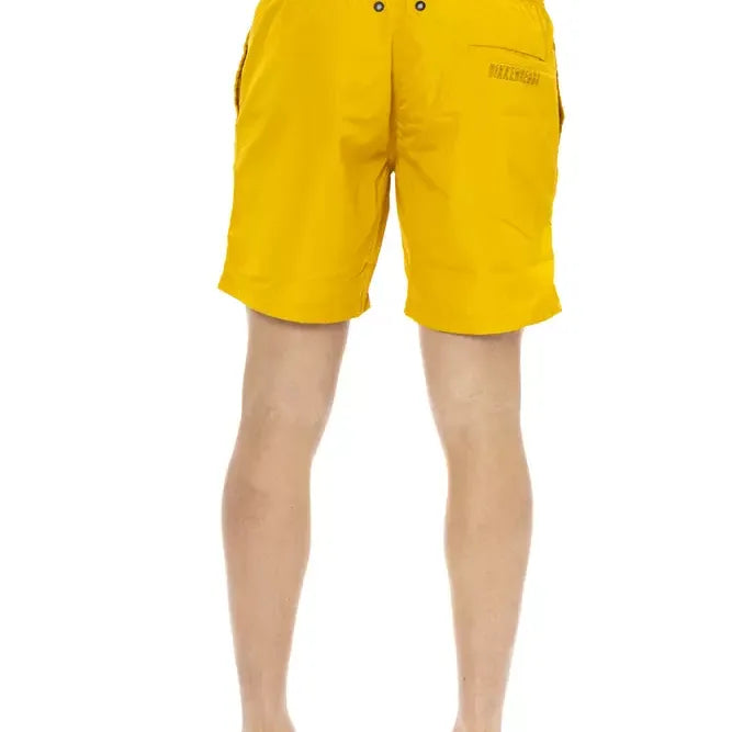 Bikkembergs Yellow Polyester Men Swim Short