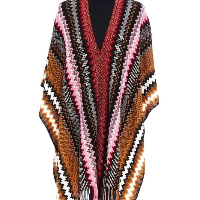 Missoni Multicolor Wool Women Poncho