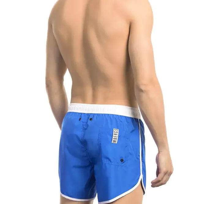 Bikkembergs Blue Polyester Men Swim Short
