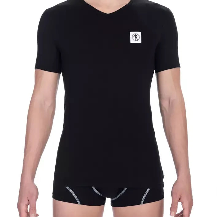 Bikkembergs Black Cotton Men T-Shirt