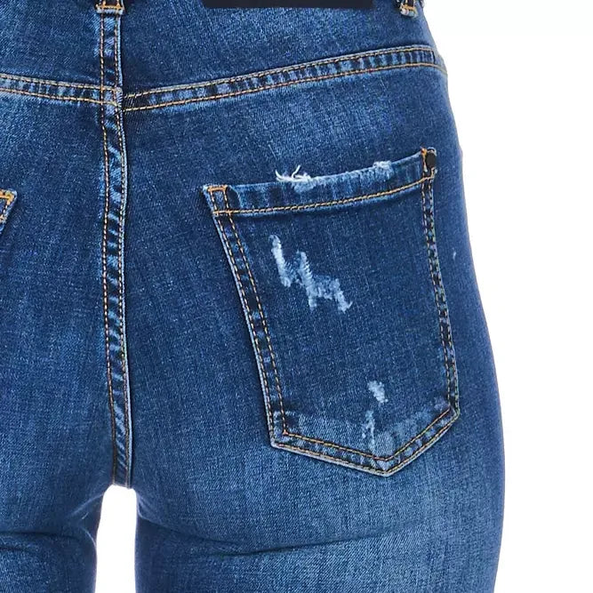 Frankie Morello Blue Other Fibres Women Jeans