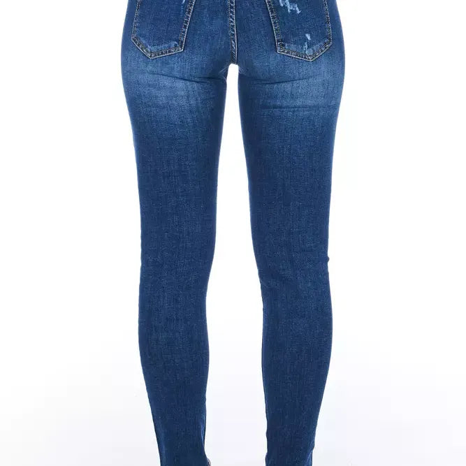 Frankie Morello Blue Other Fibres Women Jeans