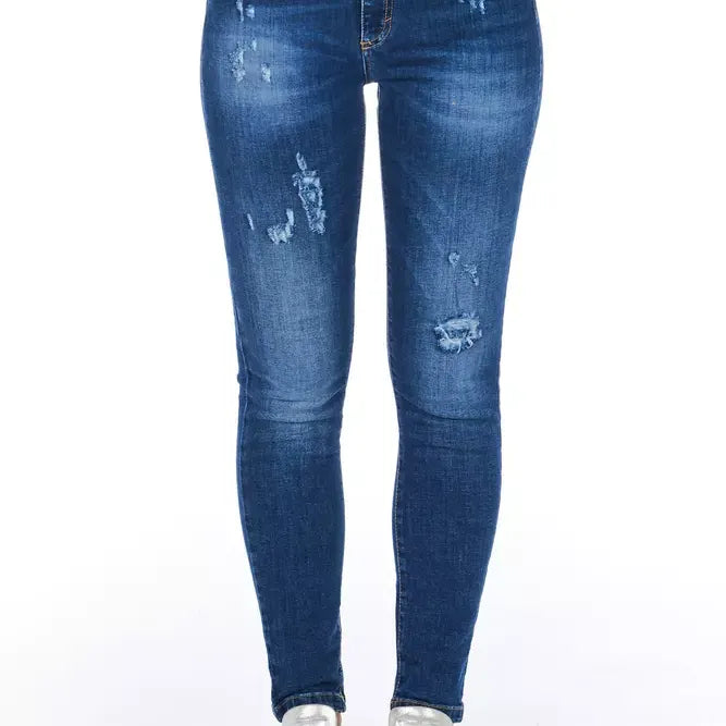 Frankie Morello Blue Other Fibres Women Jeans