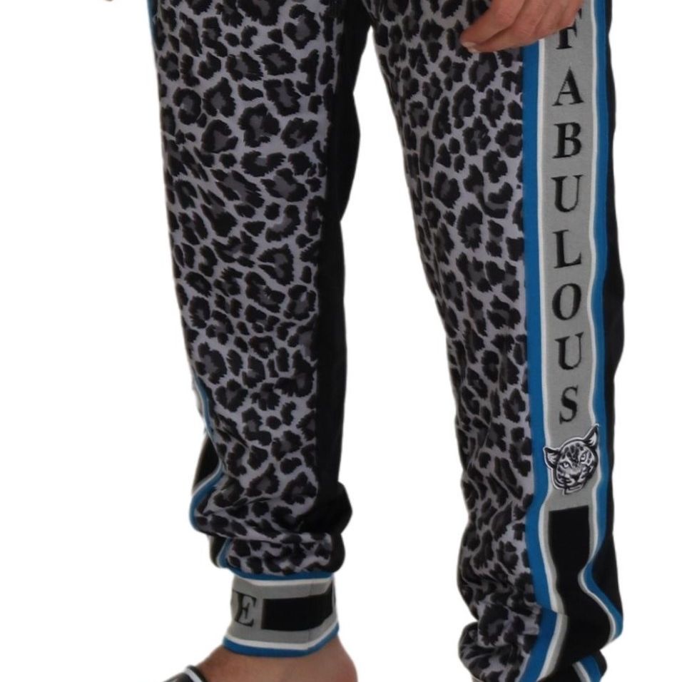 Dolce & Gabbana Multicolor DG King Leopard Print Jogger Pants