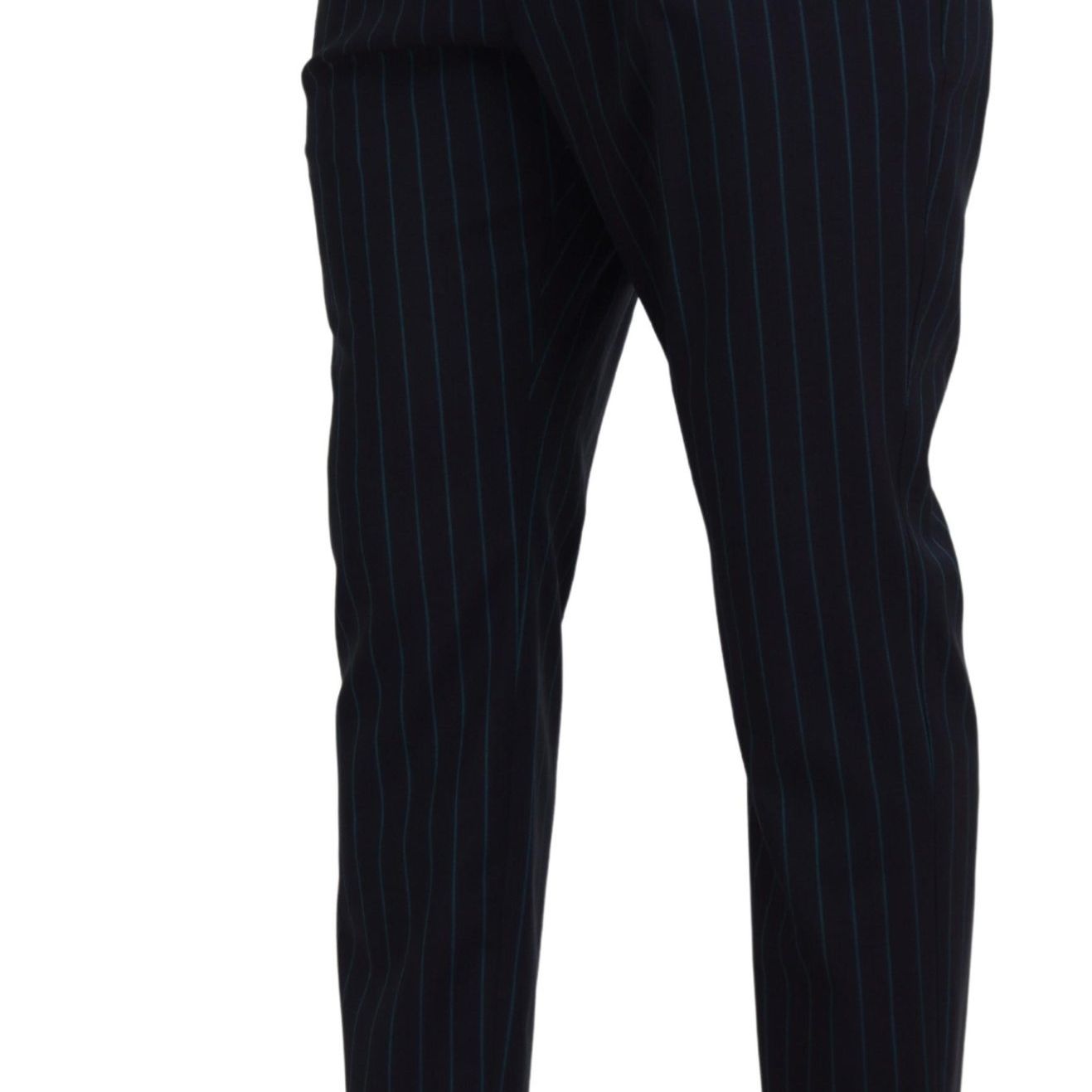 Dolce & Gabbana Blue Striped Men Formal Pants