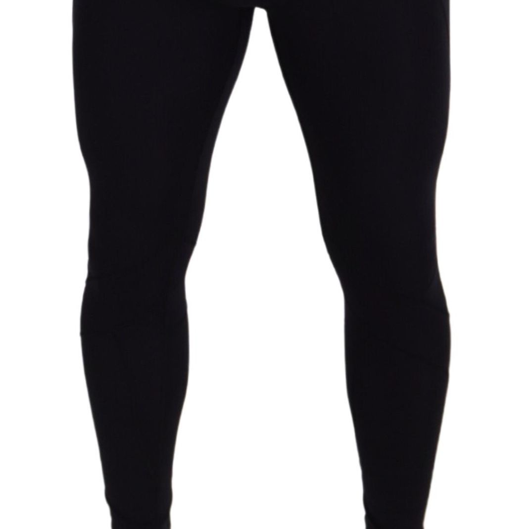 Dolce & Gabbana Black Nylon Slim Fit Stretch Pants