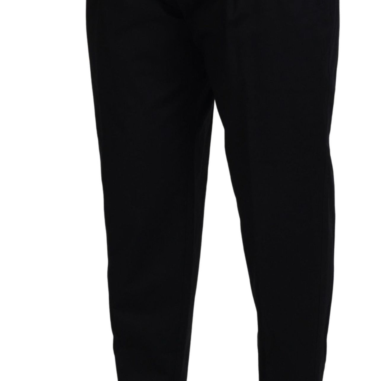 Dolce & Gabbana Black Cotton Chino Formal Pants