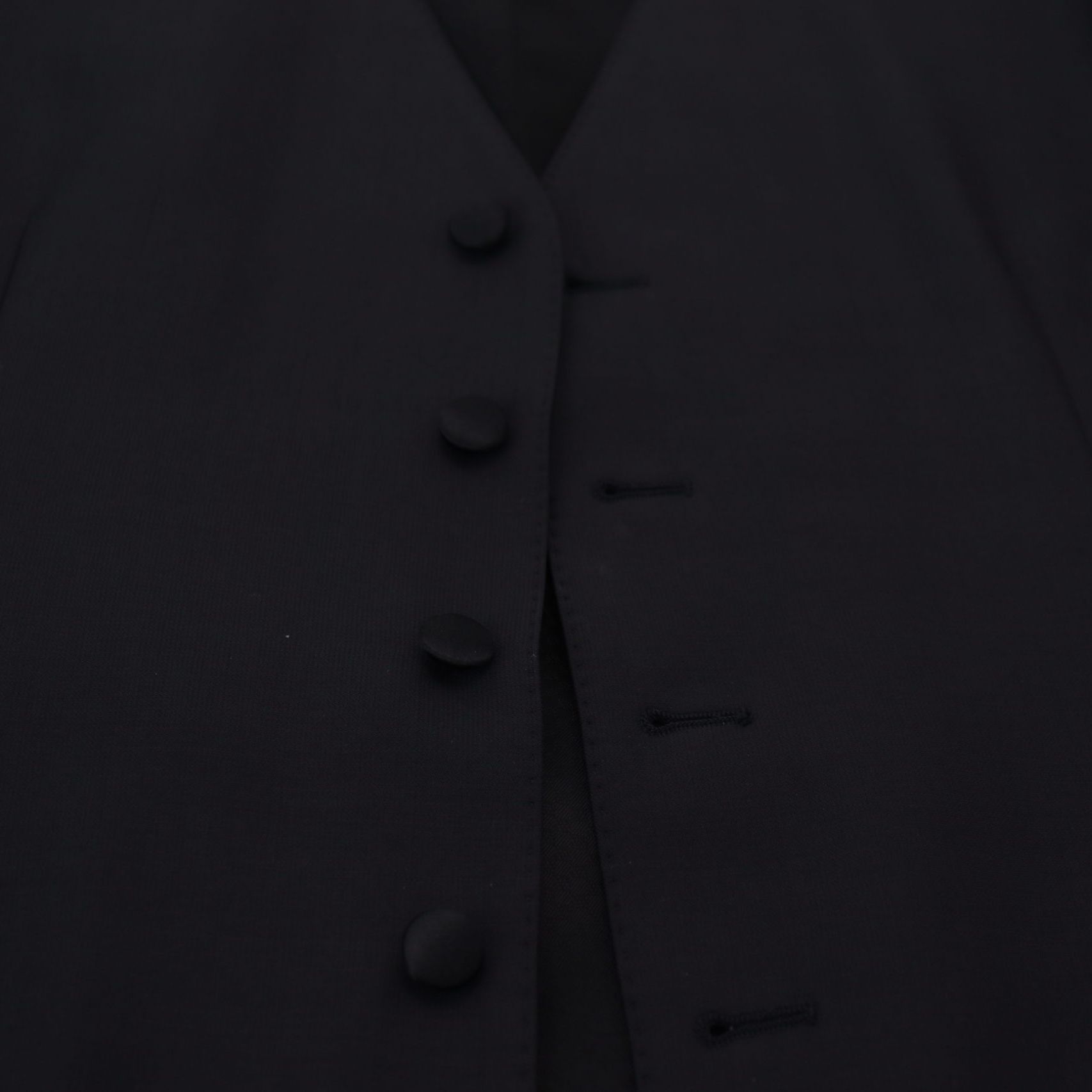 Dolce & Gabbana Black Wool Stretch Waistcoat Formal Vest