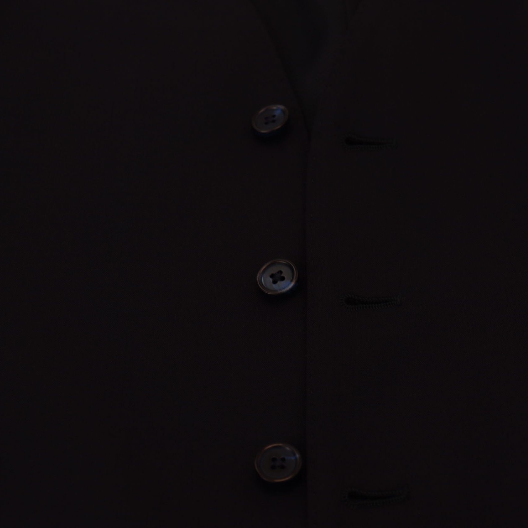 Dolce & Gabbana Dark Blue Wool Stretch Waistcoat Formal Vest