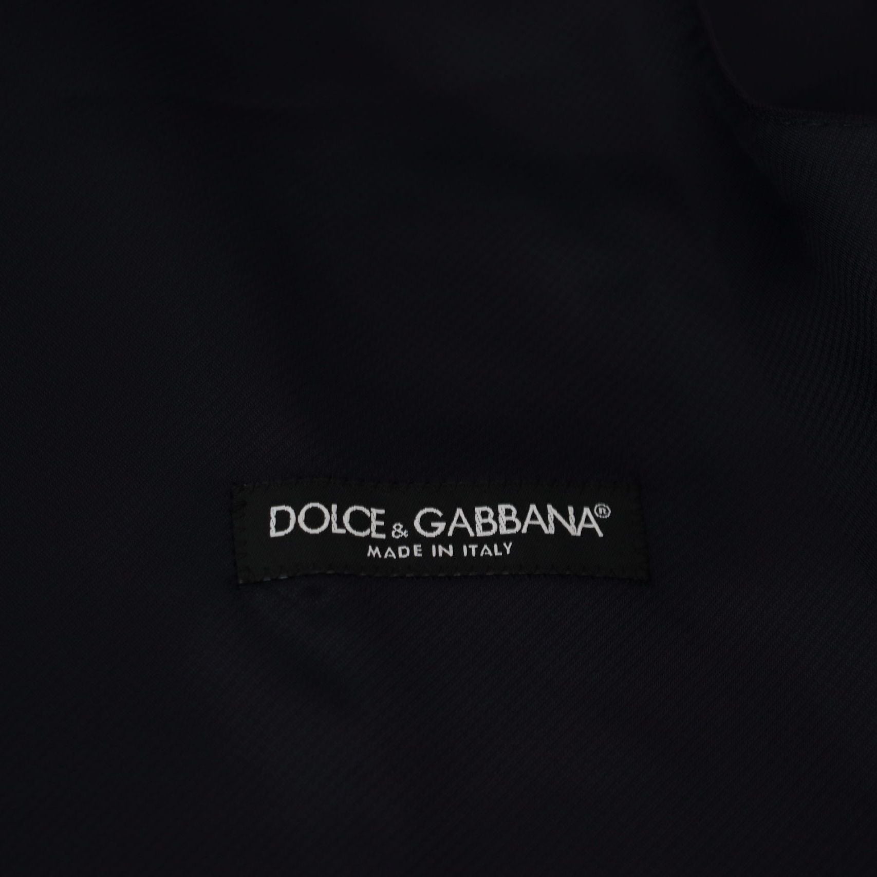 Dolce & Gabbana Dark Blue Wool Stretch Waistcoat Formal Vest
