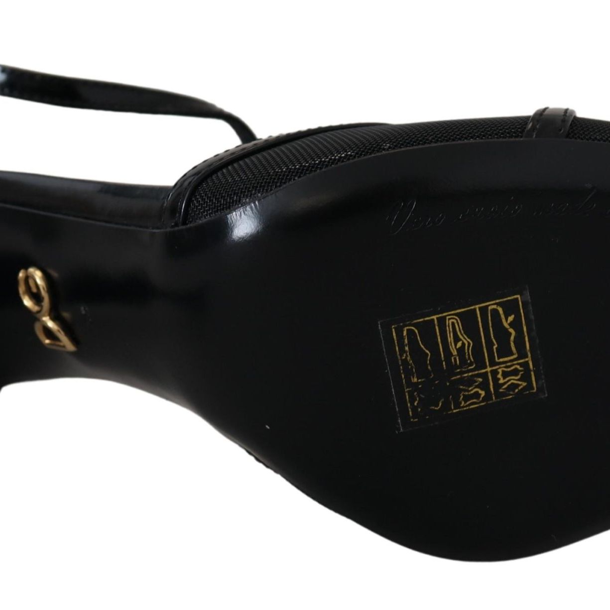 Dolce & Gabbana Black Stiletto High Heels Sandals Shoes