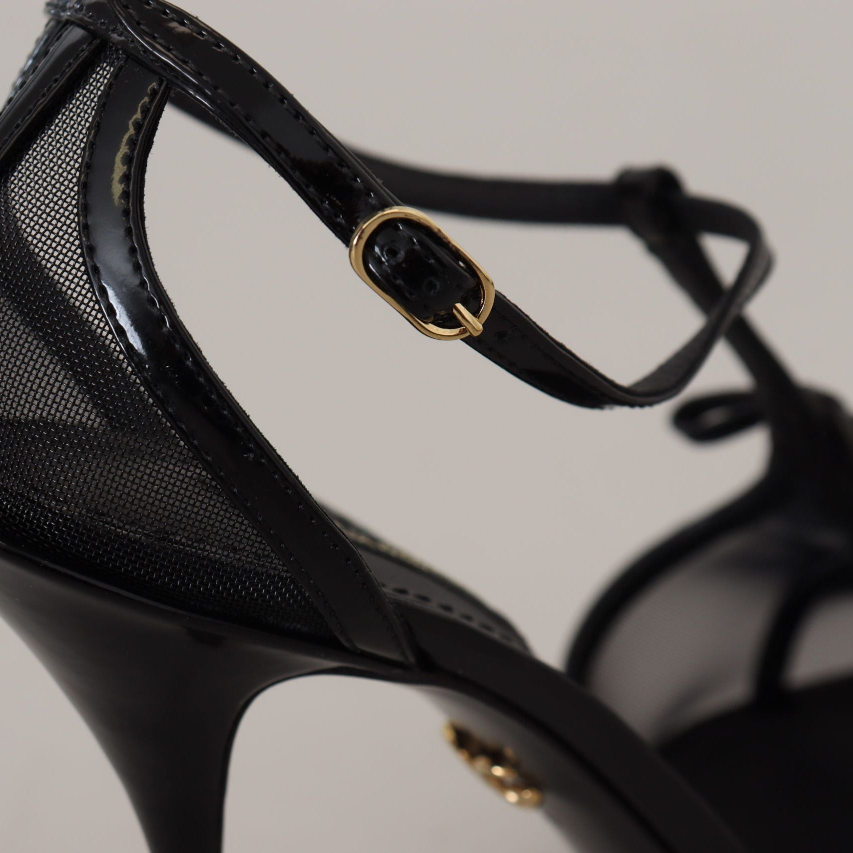 Dolce & Gabbana Black Stiletto High Heels Sandals Shoes
