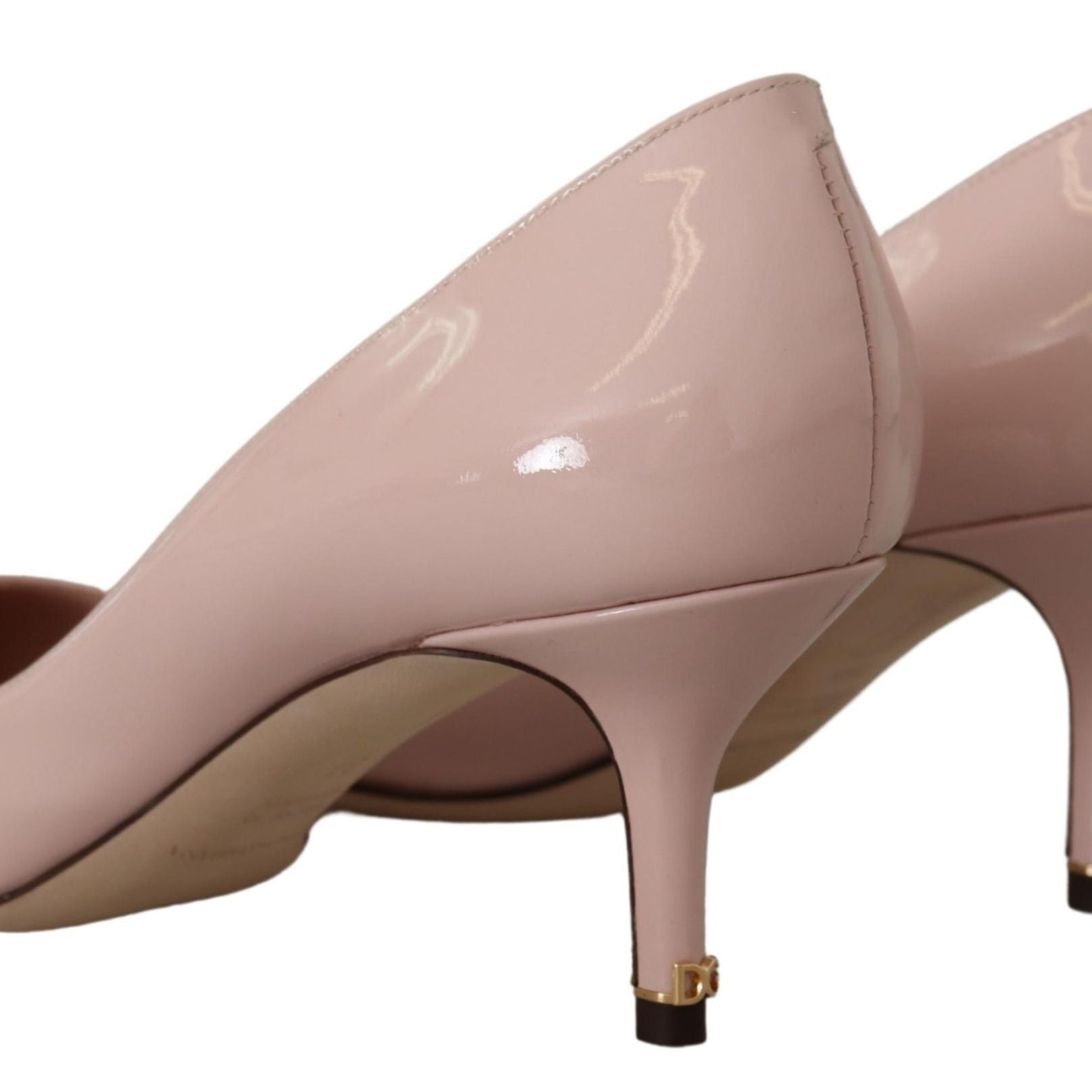 Dolce & Gabbana Pink Patent Leather Kitten Heels Pumps Shoes