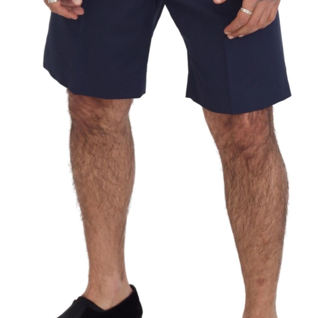 Dolce & Gabbana Blue Chinos Cotton Stretch Casual Shorts