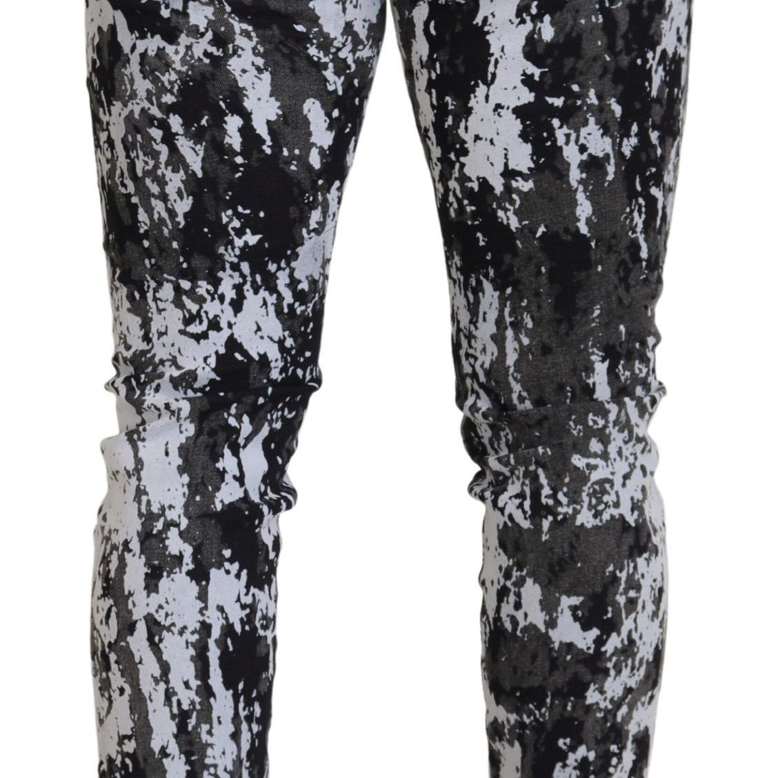 Dolce & Gabbana Multicolor Cotton Tie Dye Skinny Denim Jeans