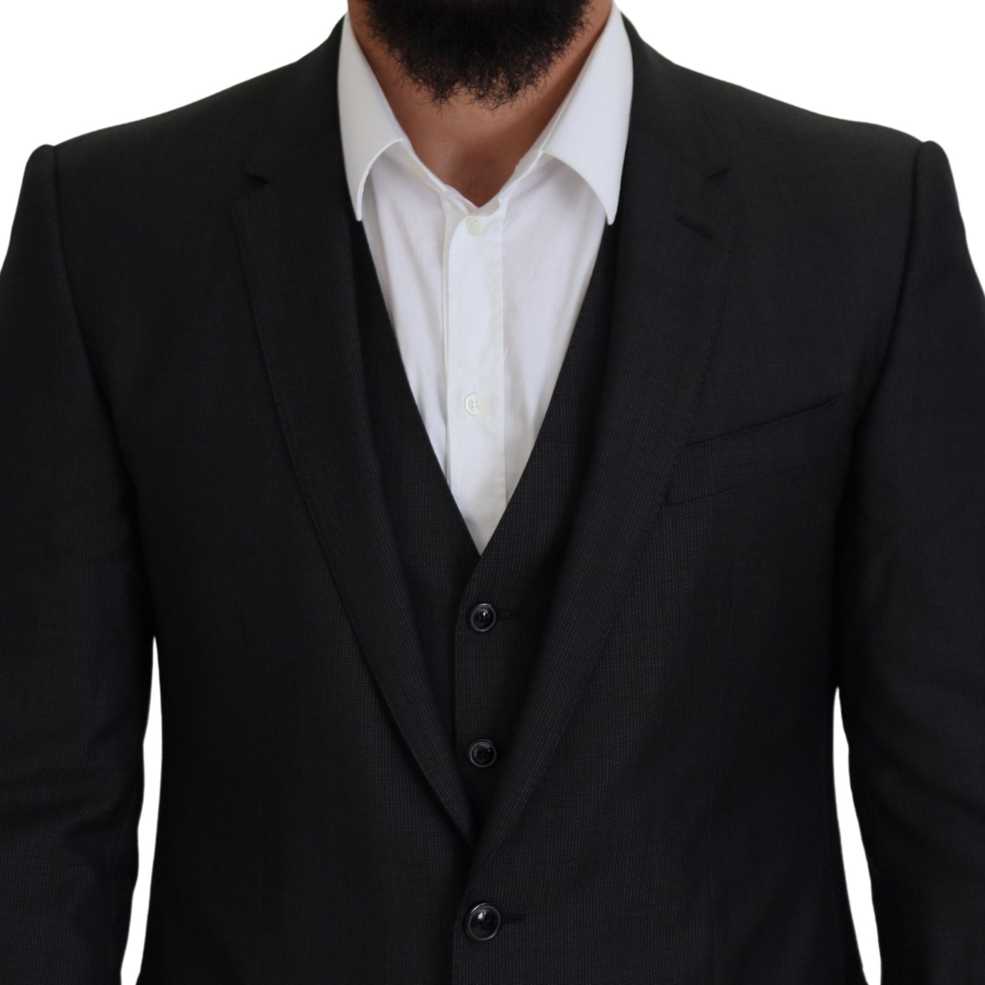Dolce & Gabbana Gray MARTINI 3 Piece Slim Fit Suit