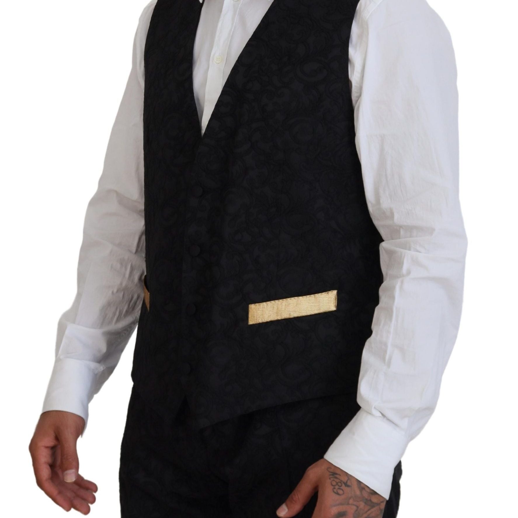 Dolce & Gabbana Black Gold Fantasy Tuxedo Slim Fit Suit