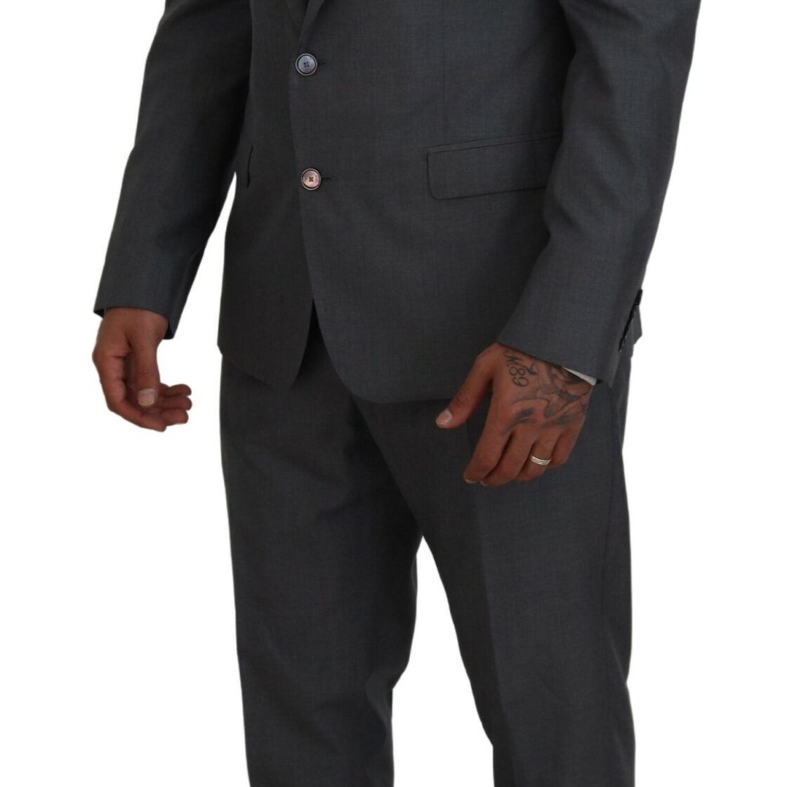 Dolce & Gabbana Gray MARTINI 3 Piece Slim Fit Suit