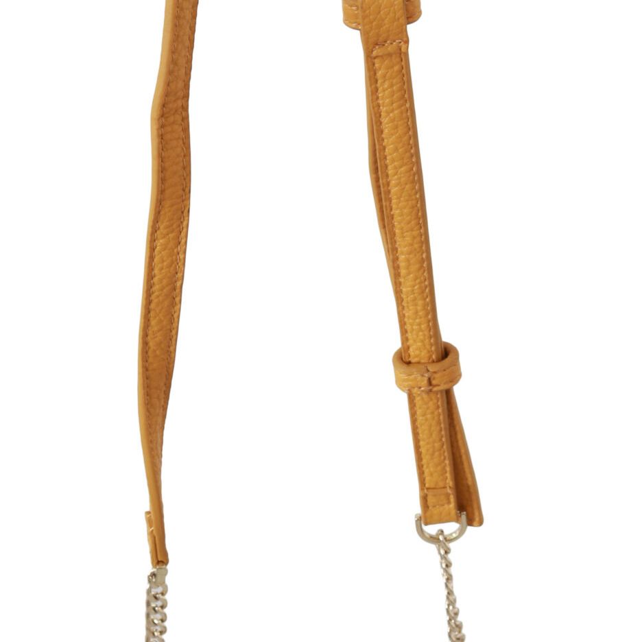 Patrizia Pepe Yellow Logo Leather Shoulder Strap Sling Bag