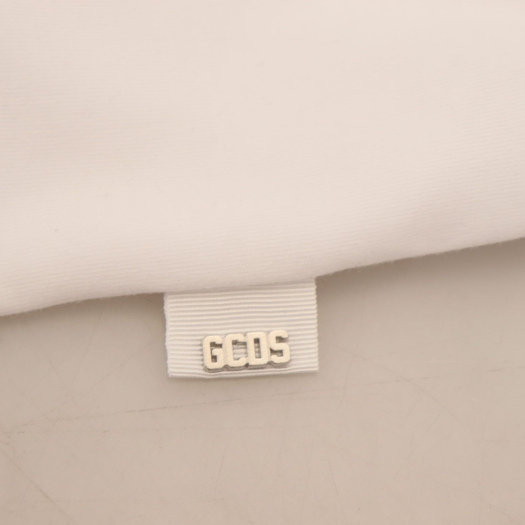 GCDS White Logo Print Cotton Short Sleeves T-shirt