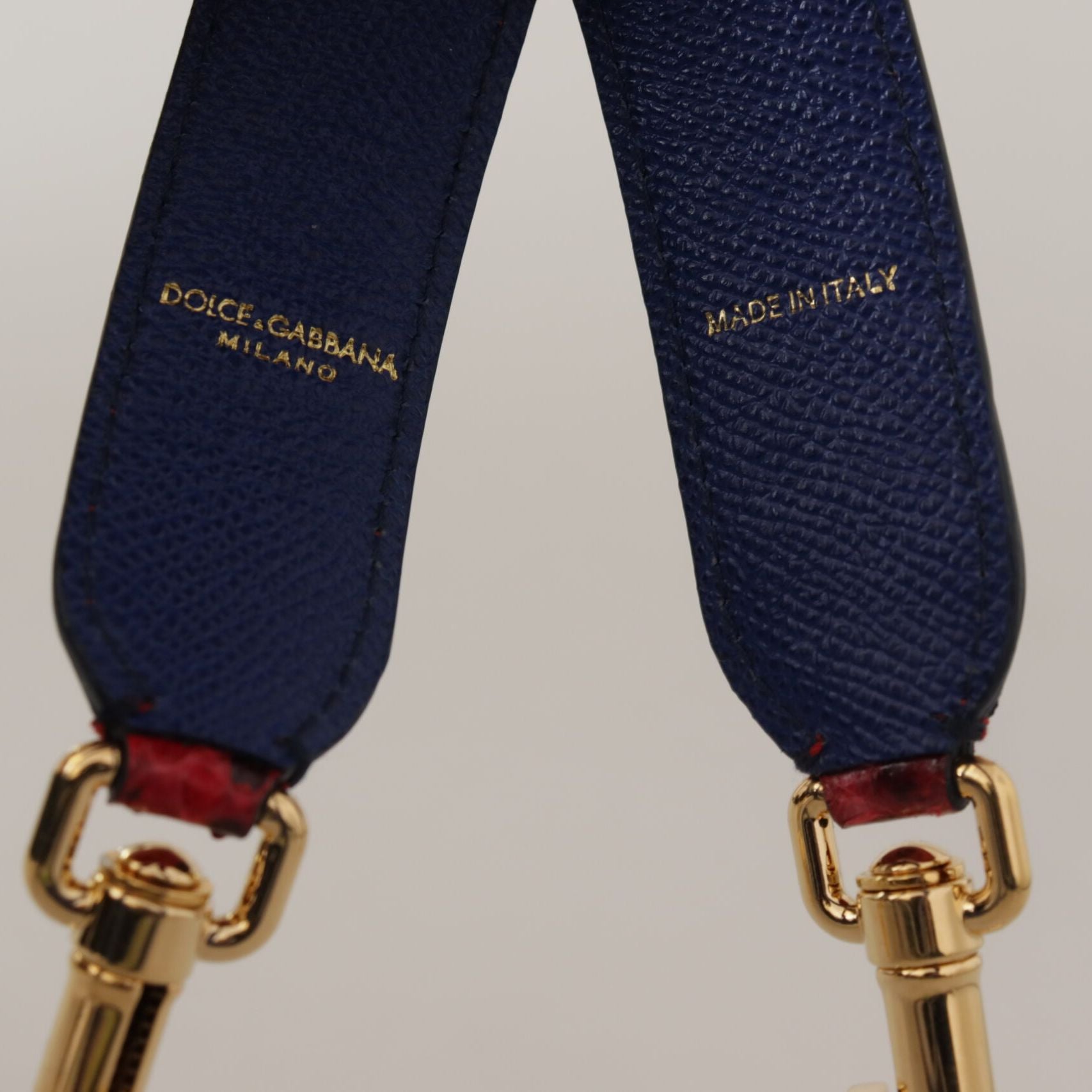 Dolce & Gabbana Red Exotic Leather Crystals Shoulder Strap