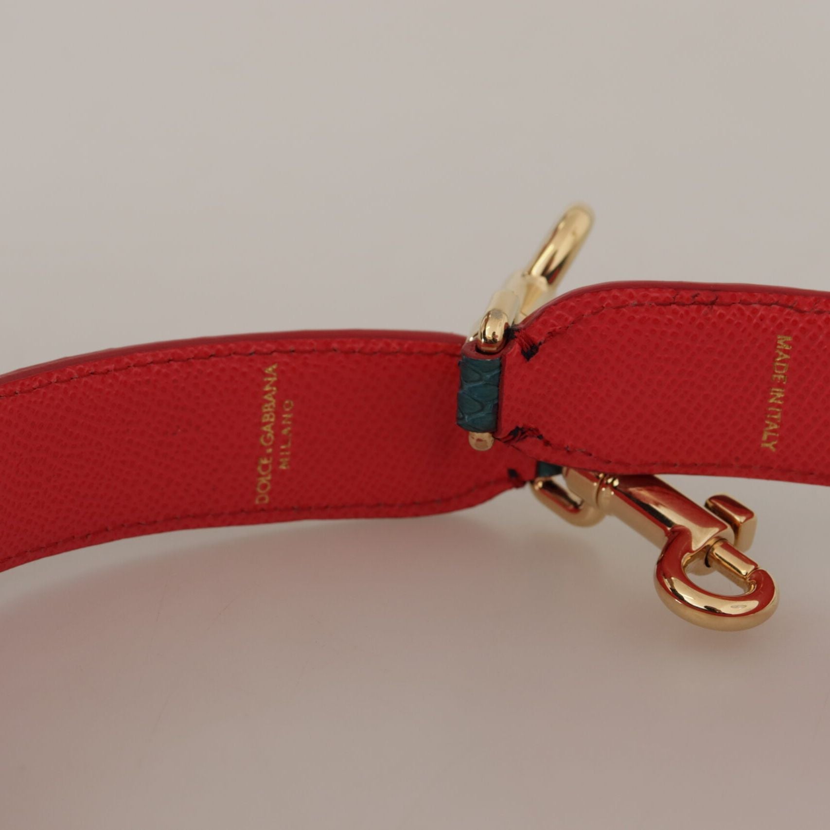 Dolce & Gabbana Green Crystals Leather Bag Shoulder Strap