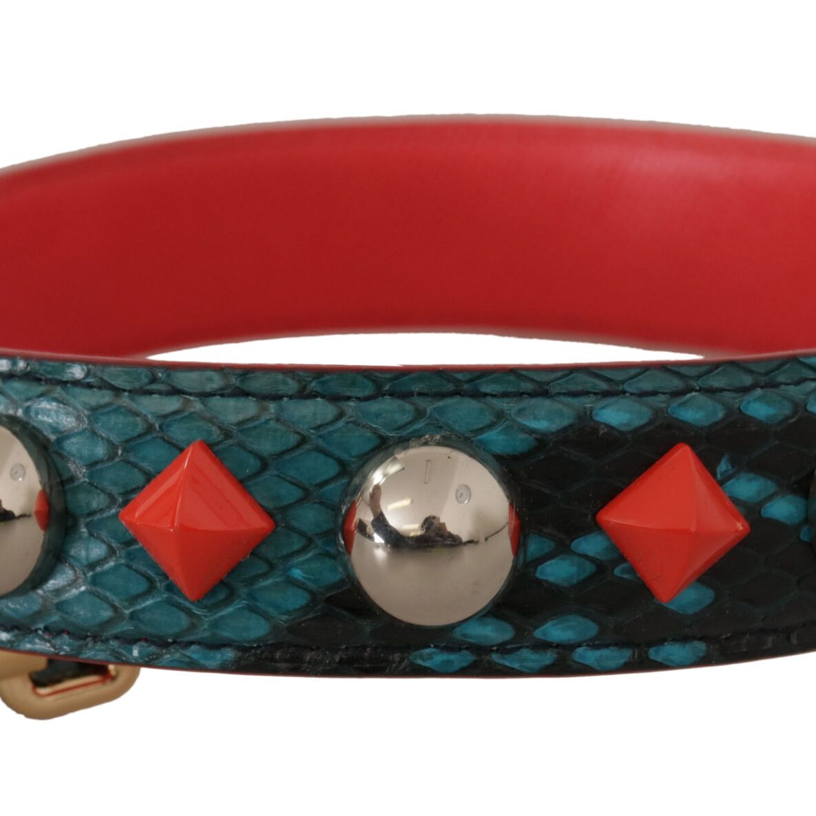 Dolce & Gabbana Green Crystals Leather Bag Shoulder Strap