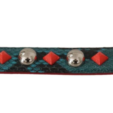 Dolce & Gabbana Green Crystals Leather Bag Shoulder Strap