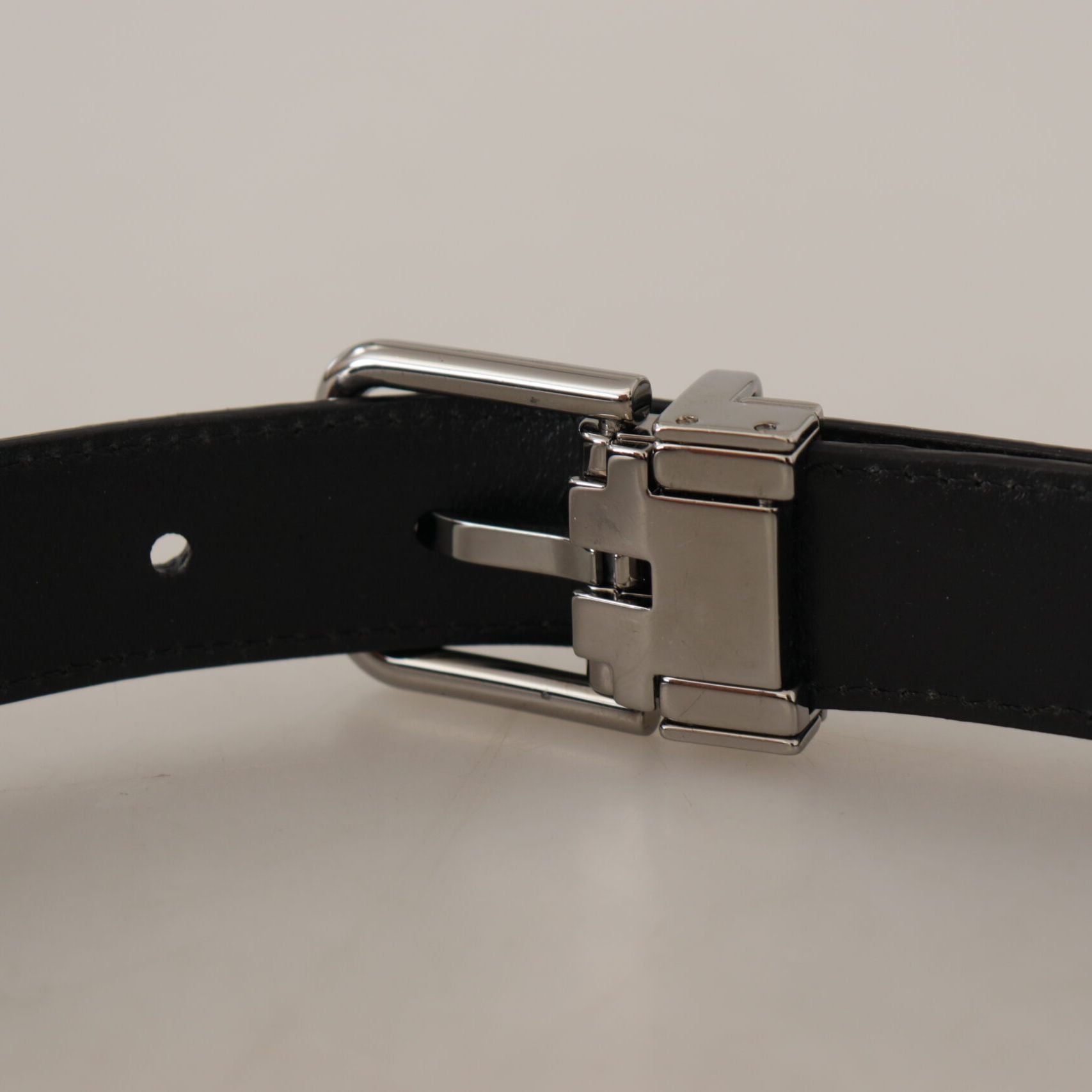 Dolce & Gabbana Red Exotic Leather Metal Logo Buckle Belt
