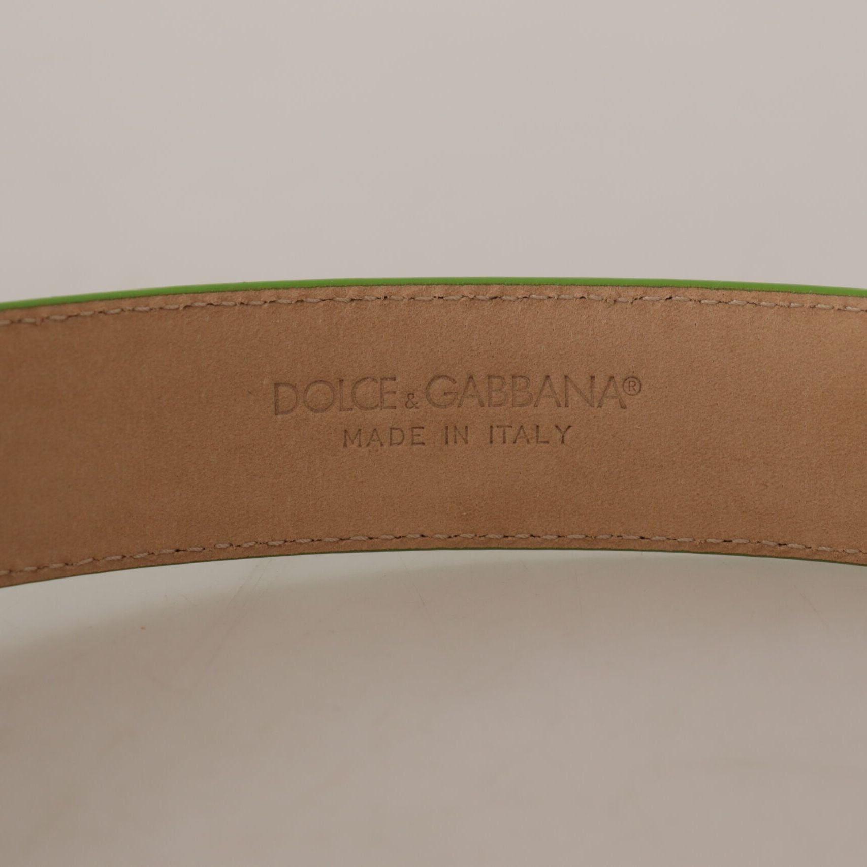 Dolce & Gabbana Green Leather Devotion Heart Micro Bag Headphones Belt