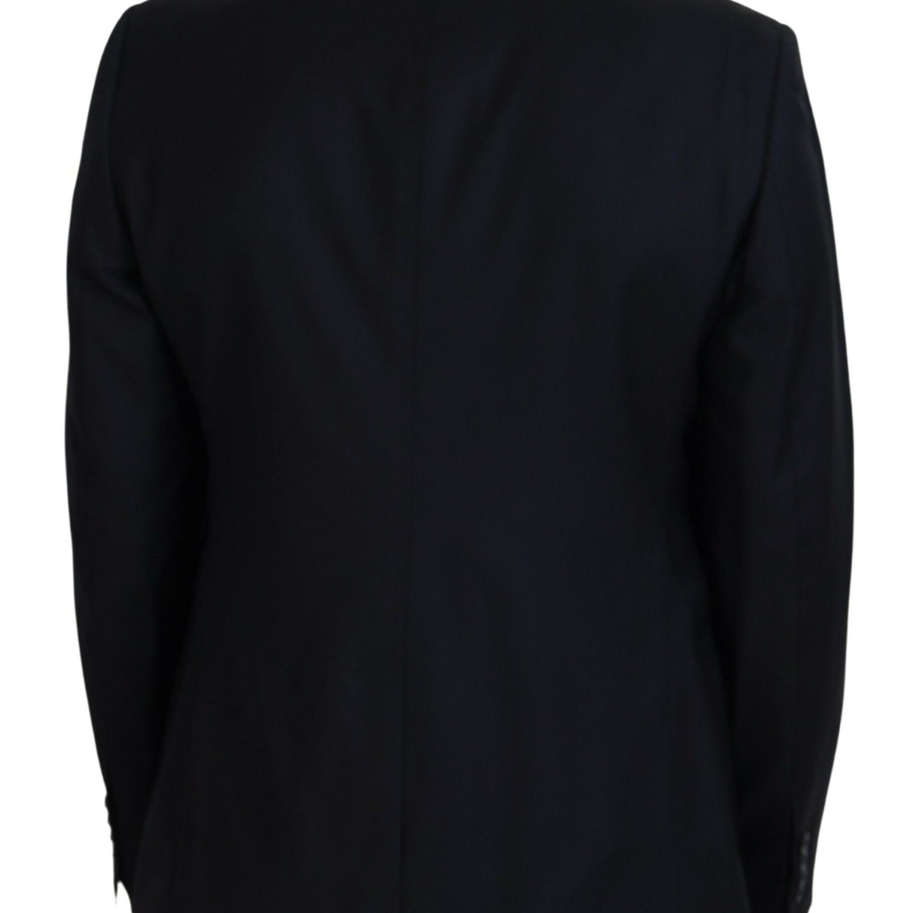 Dolce & Gabbana Dark Blue Wool Formal Sicilia Blazer