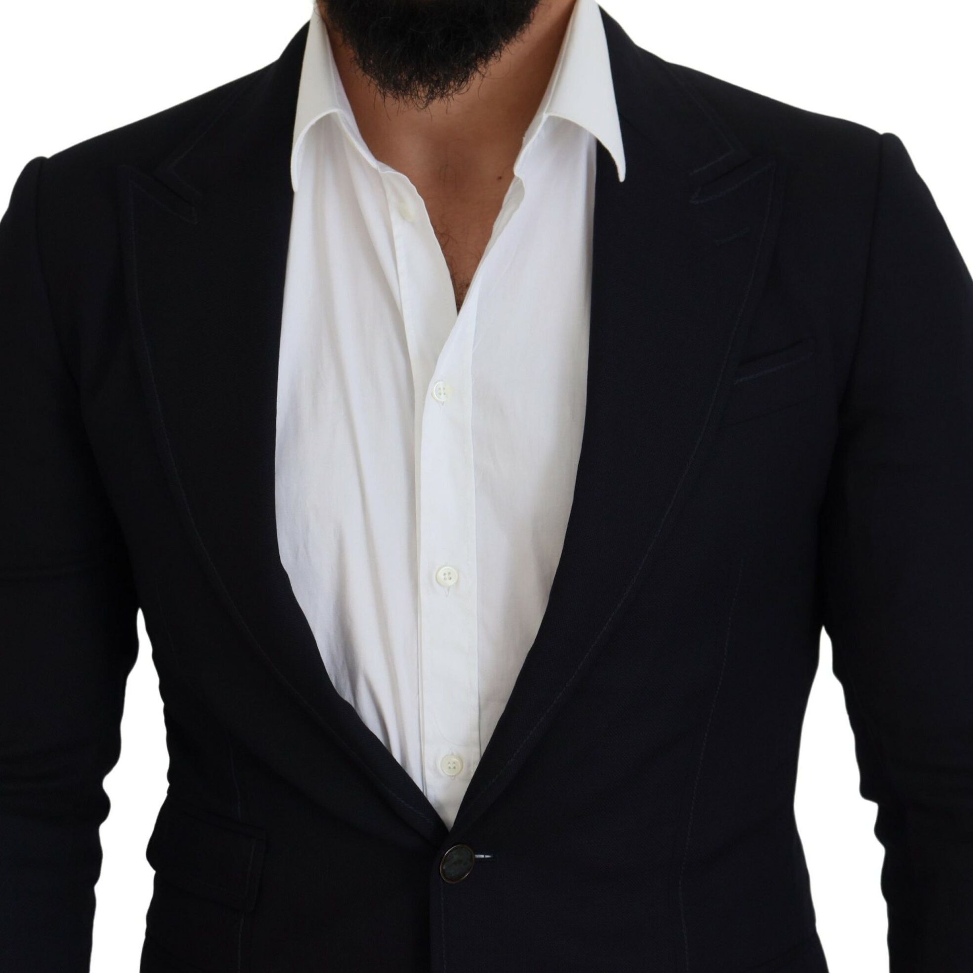 Dolce & Gabbana Blue Wool Formal Taormina Blazer
