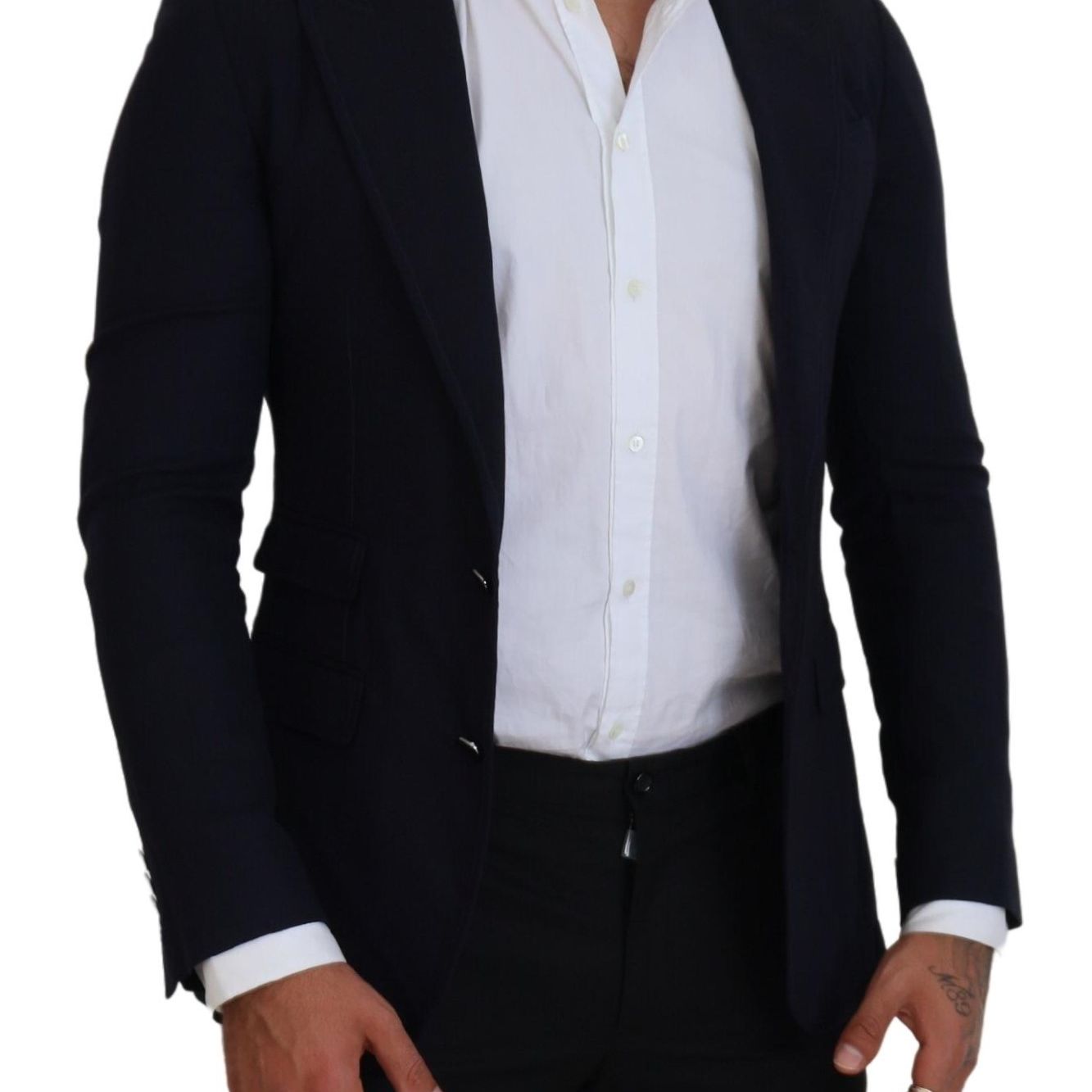 Dolce & Gabbana Blue Wool Formal Taormina Blazer