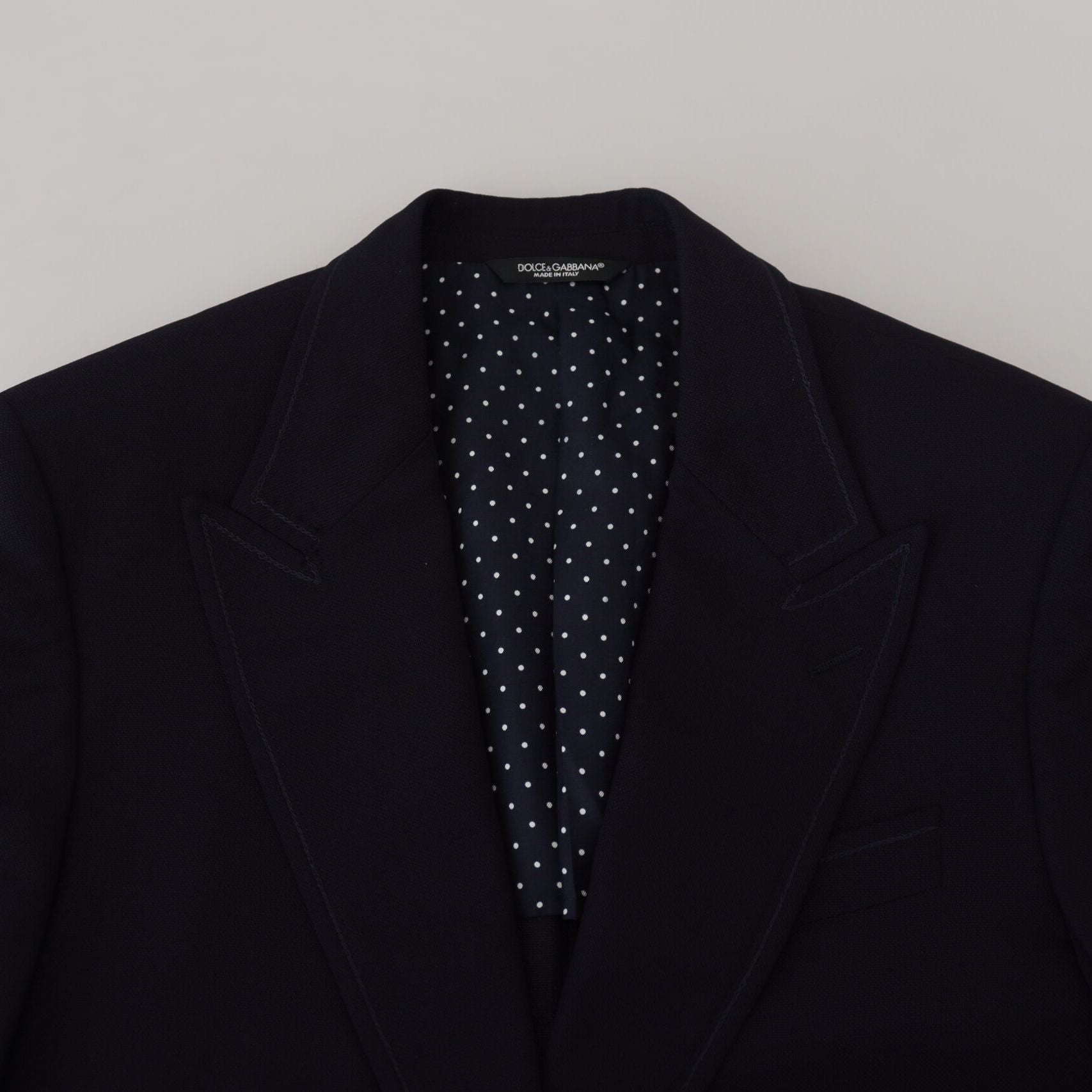 Dolce & Gabbana Blue Wool Formal Taormina Blazer