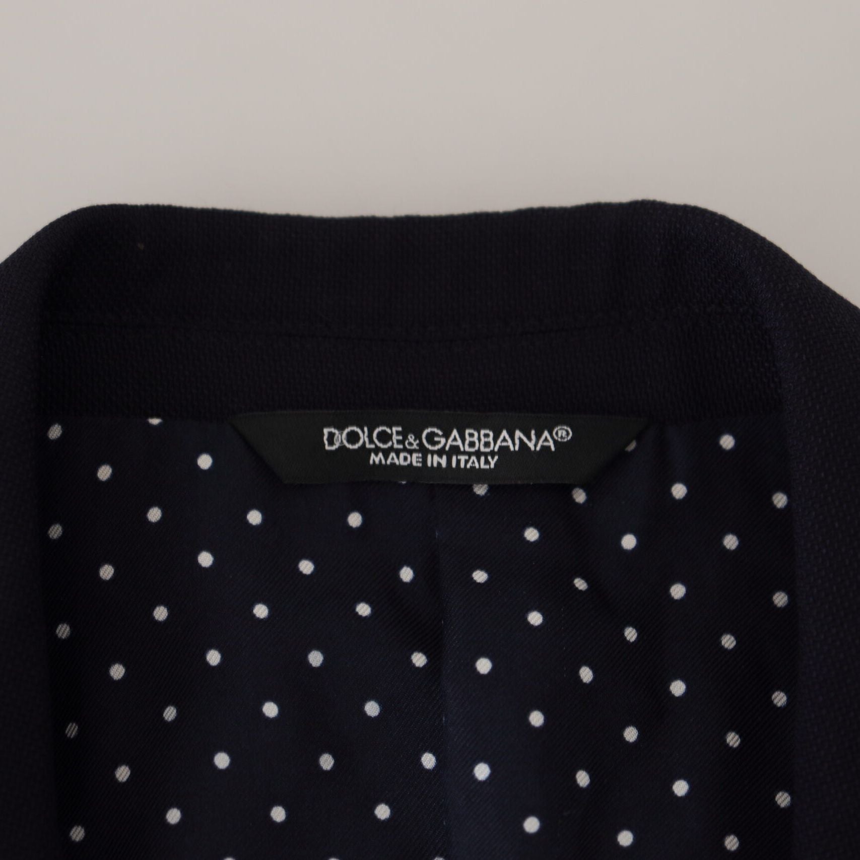 Dolce & Gabbana Blue Wool Formal Taormina Blazer