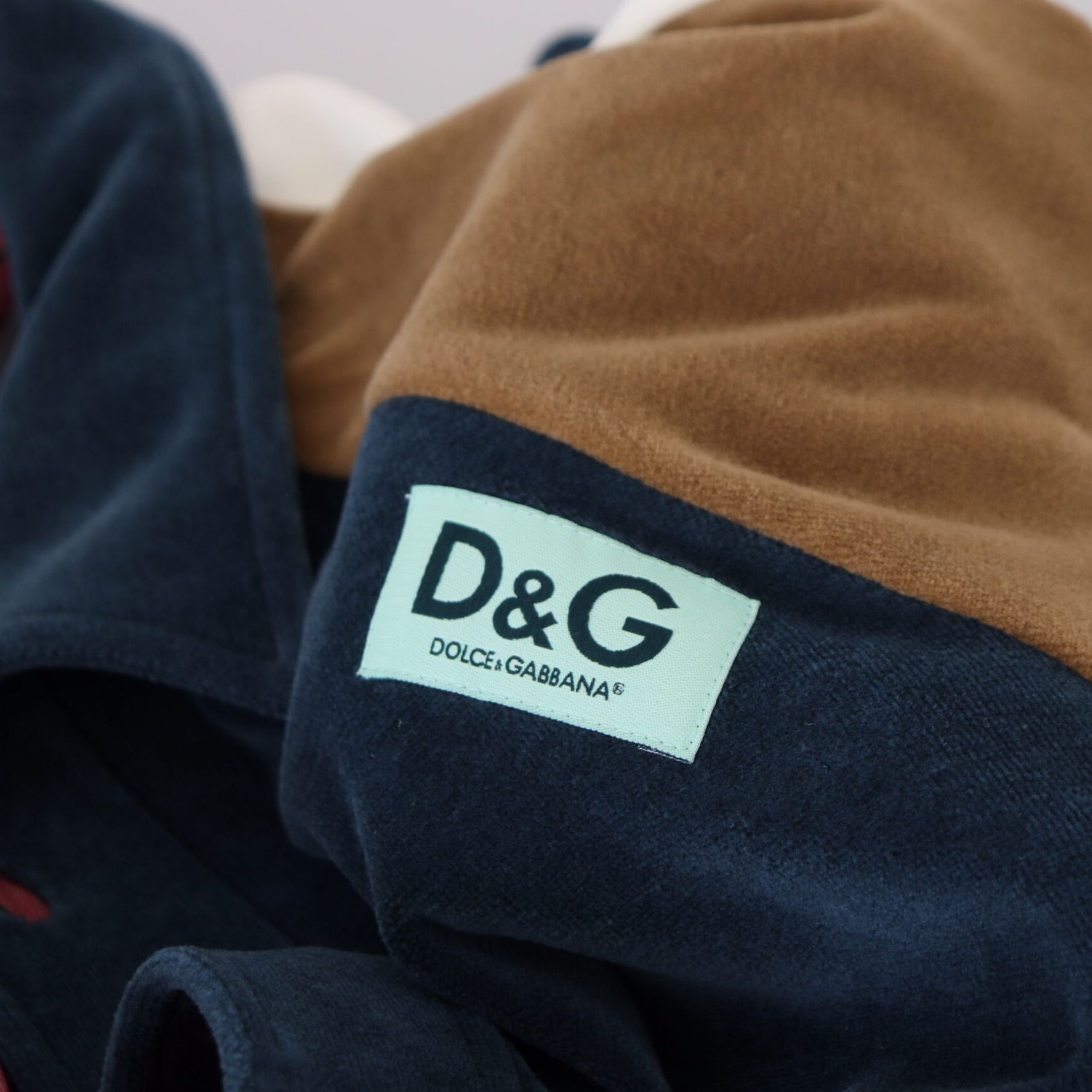 Dolce & Gabbana Multicolor Cotton Collared Pullover Sweater