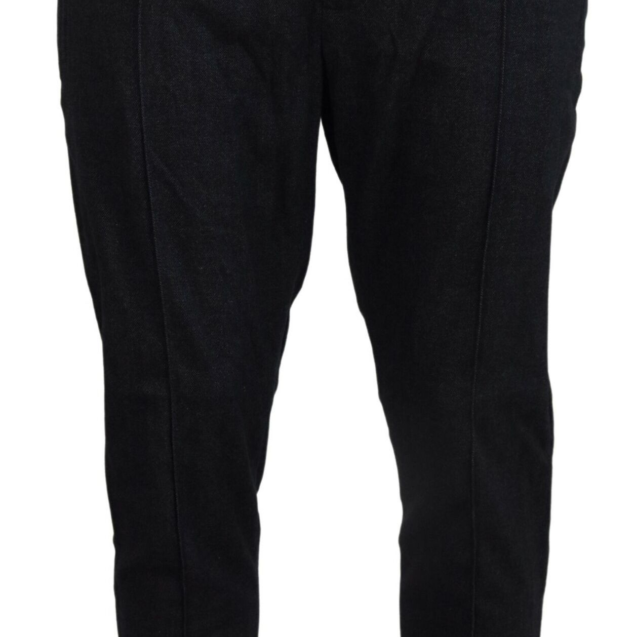 Dolce & Gabbana Grey Cotton Tapered Cotton Pants