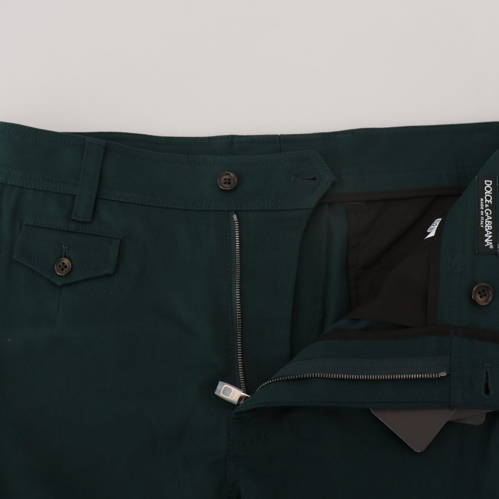 Dolce & Gabbana Green Cargo Cotton Stretch Jeans Pant