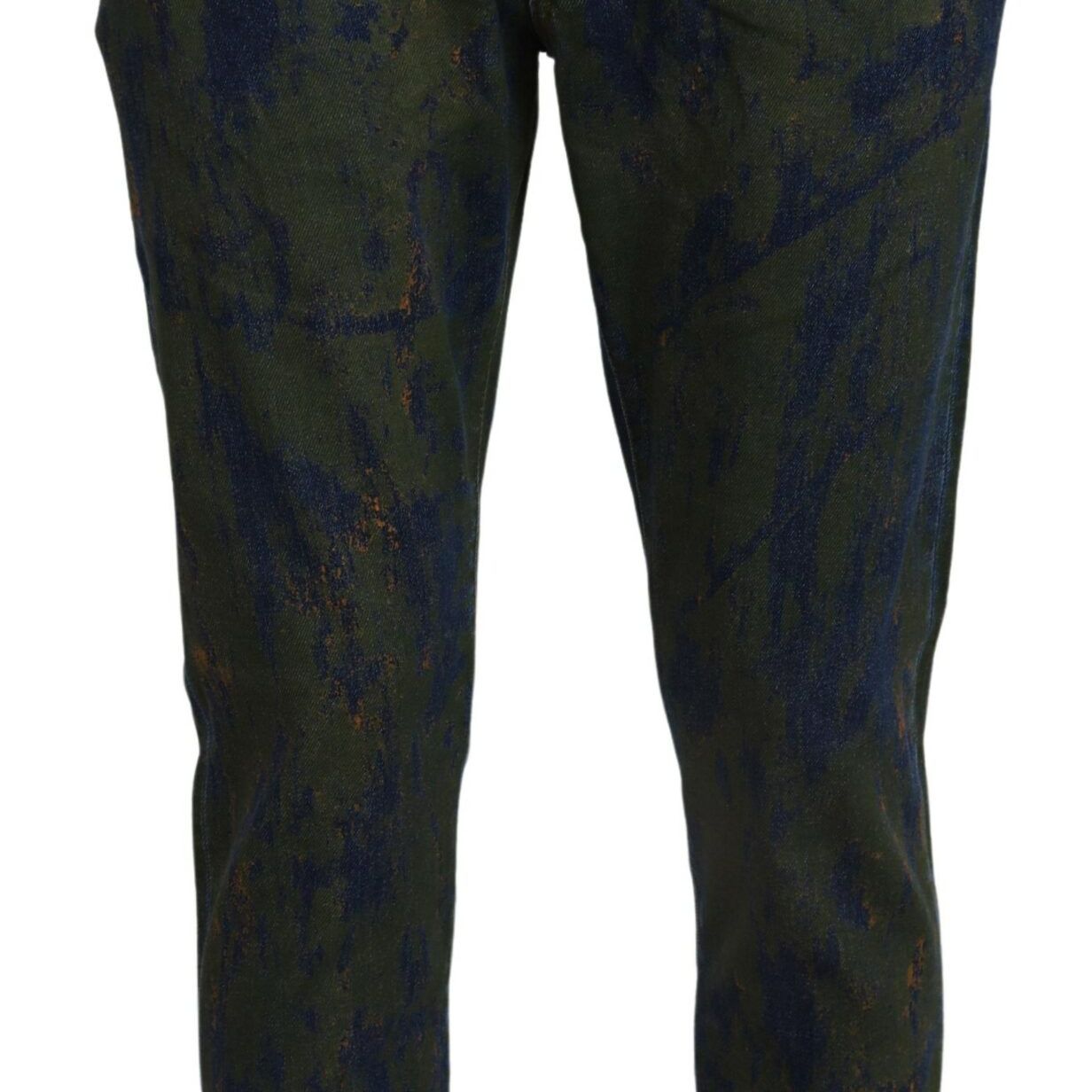 Dolce & Gabbana Blue Green Skinny Cotton Denim Jeans