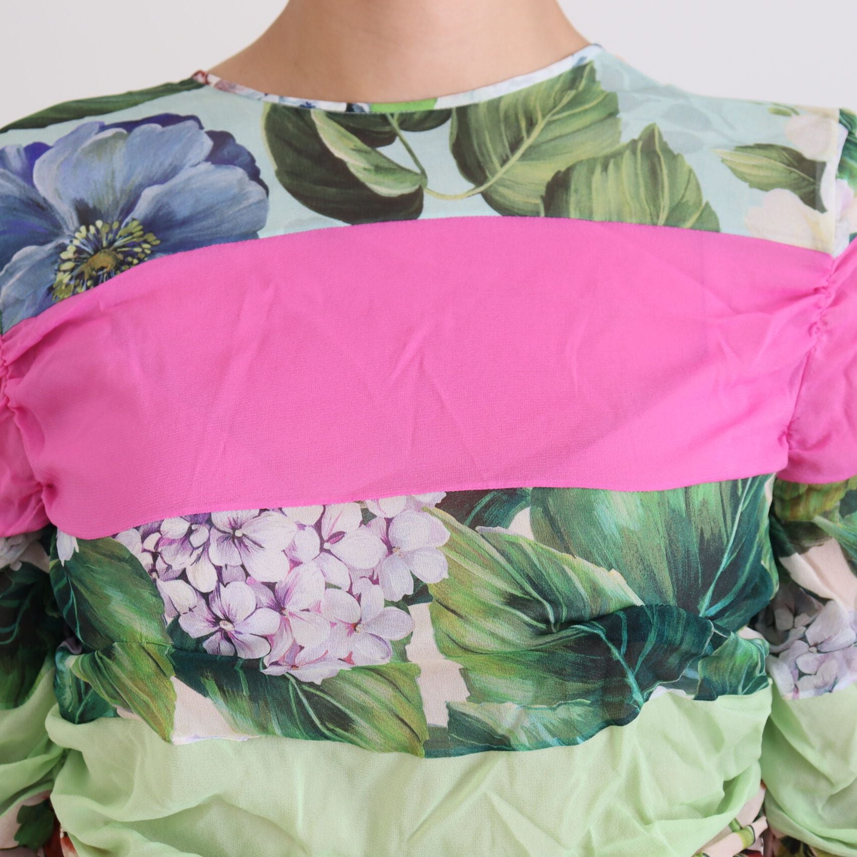 Dolce & Gabbana Multicolor Silk Floral Bodycon Sheath Dress