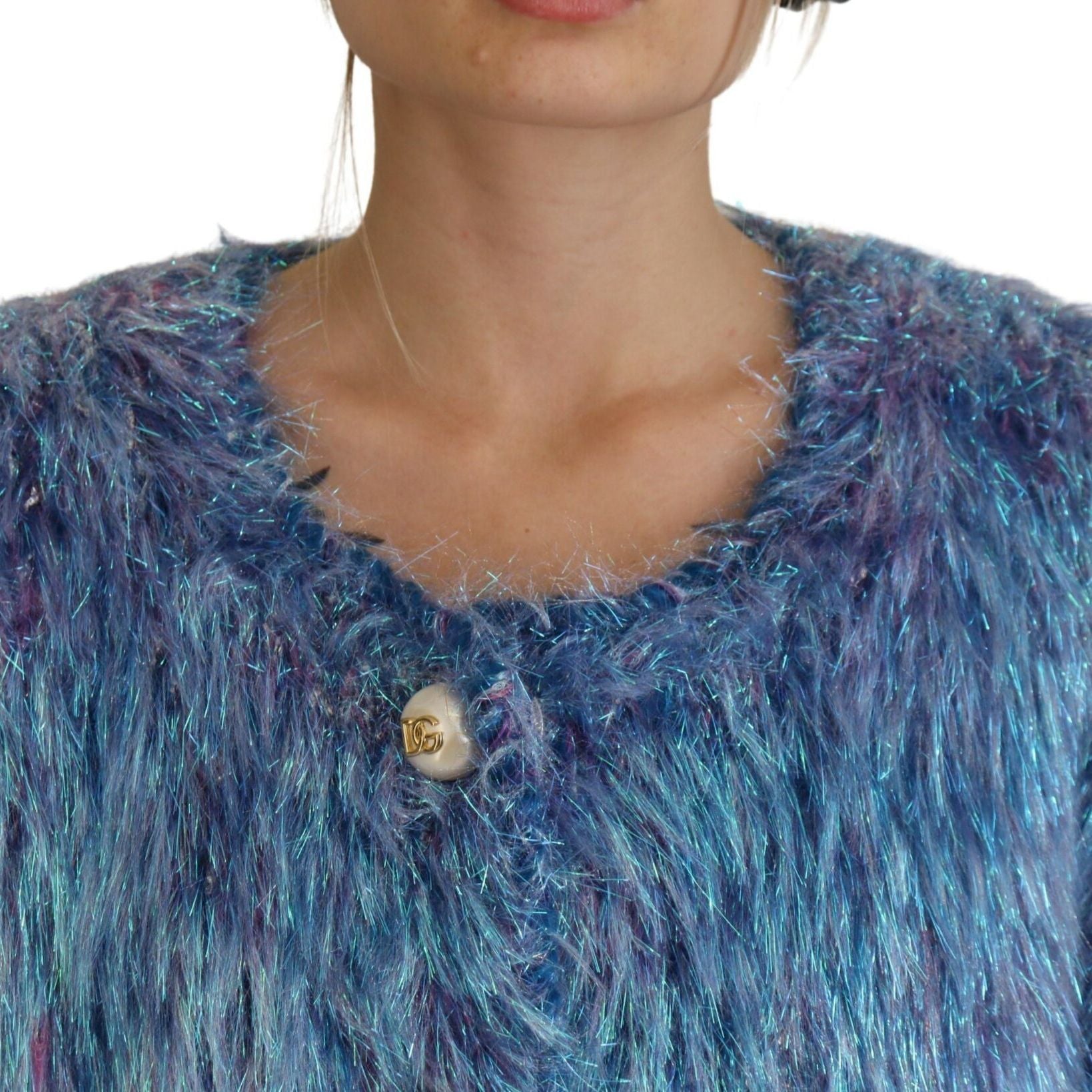 Dolce & Gabbana Multicolor Polyester Fringes Coat Jacket