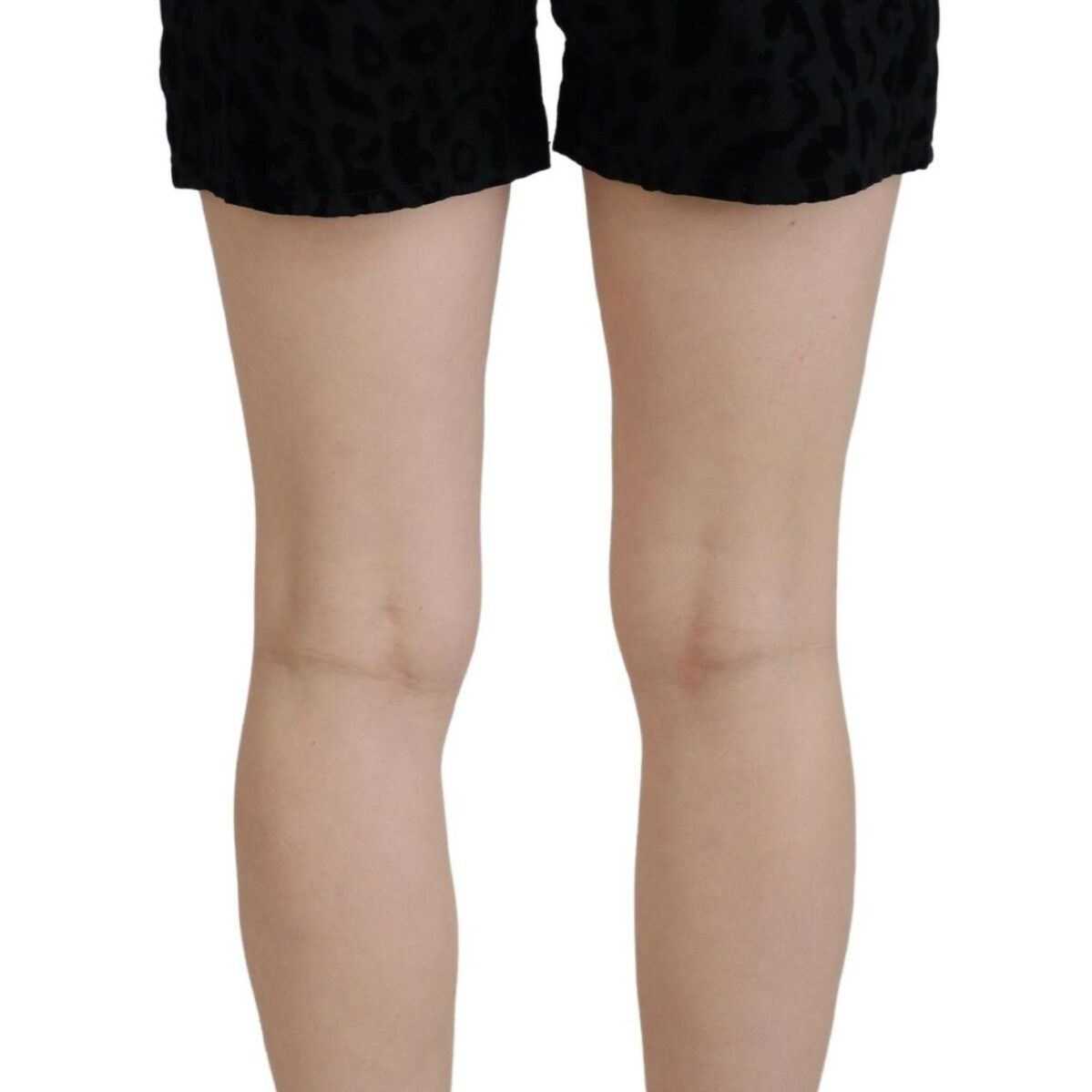 Dolce & Gabbana Black Denim Cotton Stretch Hot Pants Shorts