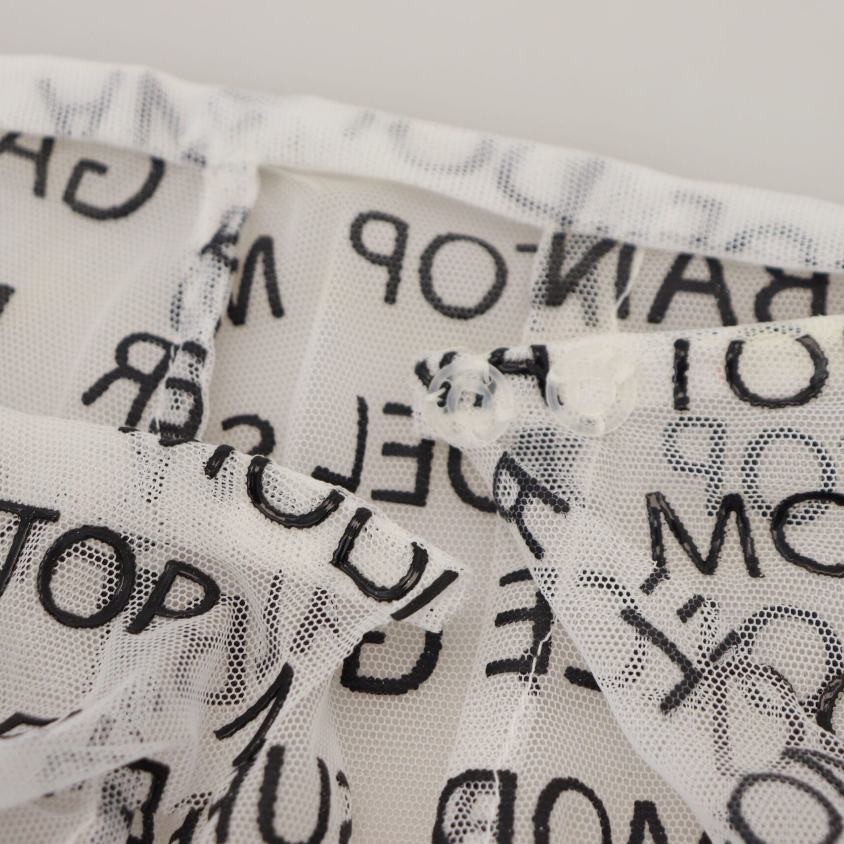 Dolce & Gabbana White Logo See Through A-line Mini Skirt