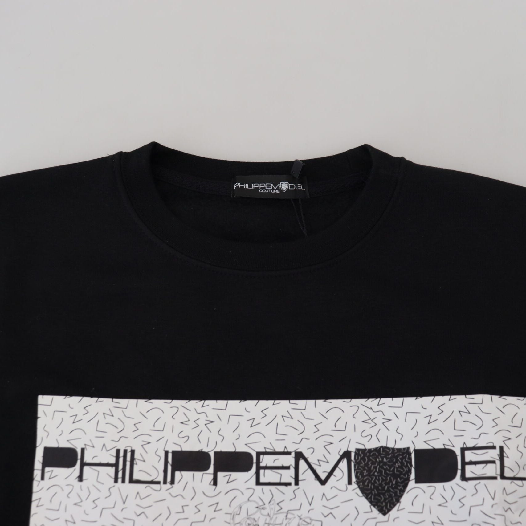 Philippe Model Black Printed Long Sleeves Pullover Sweater