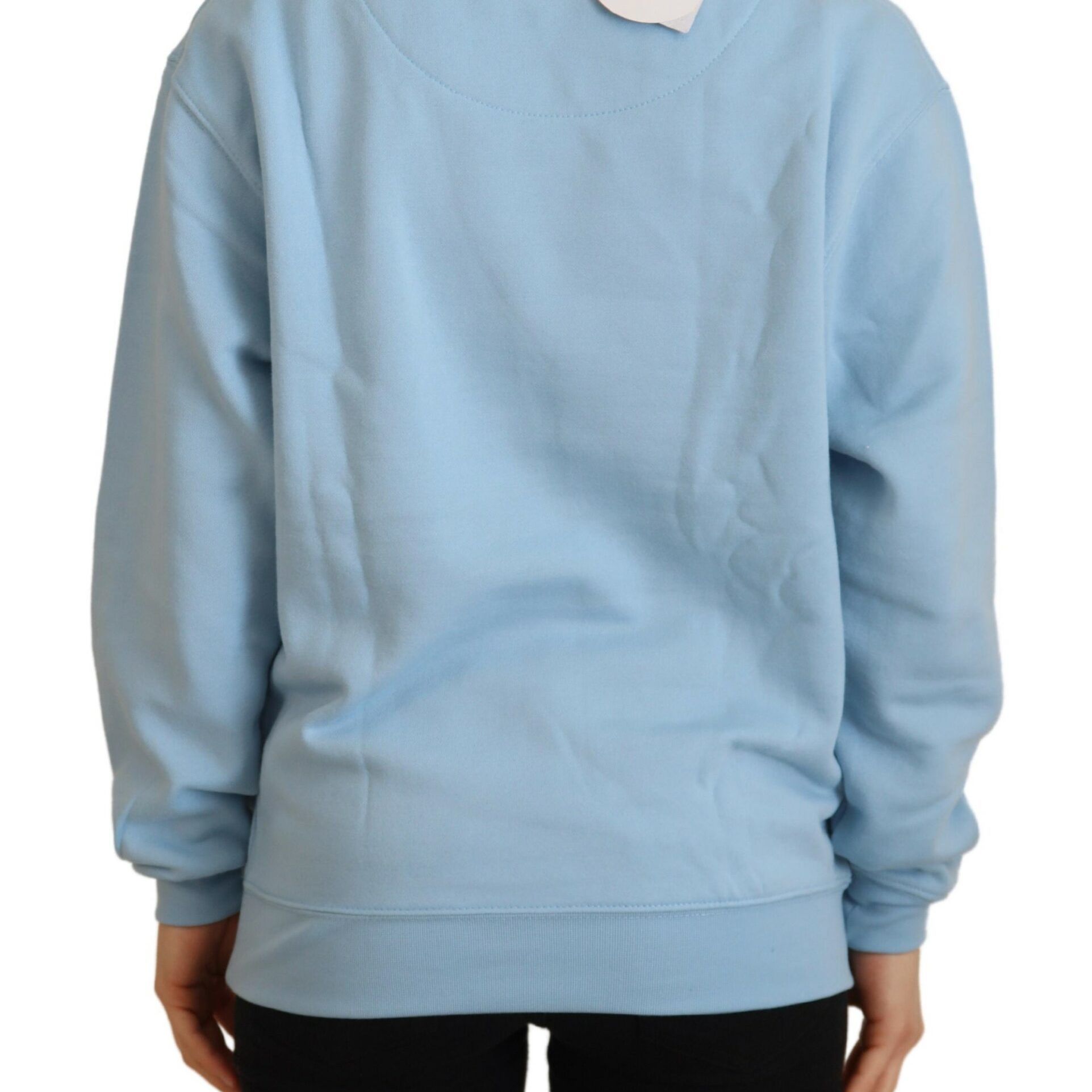 Philippe Model Light Blue Logo Printed Long Sleeves Sweater