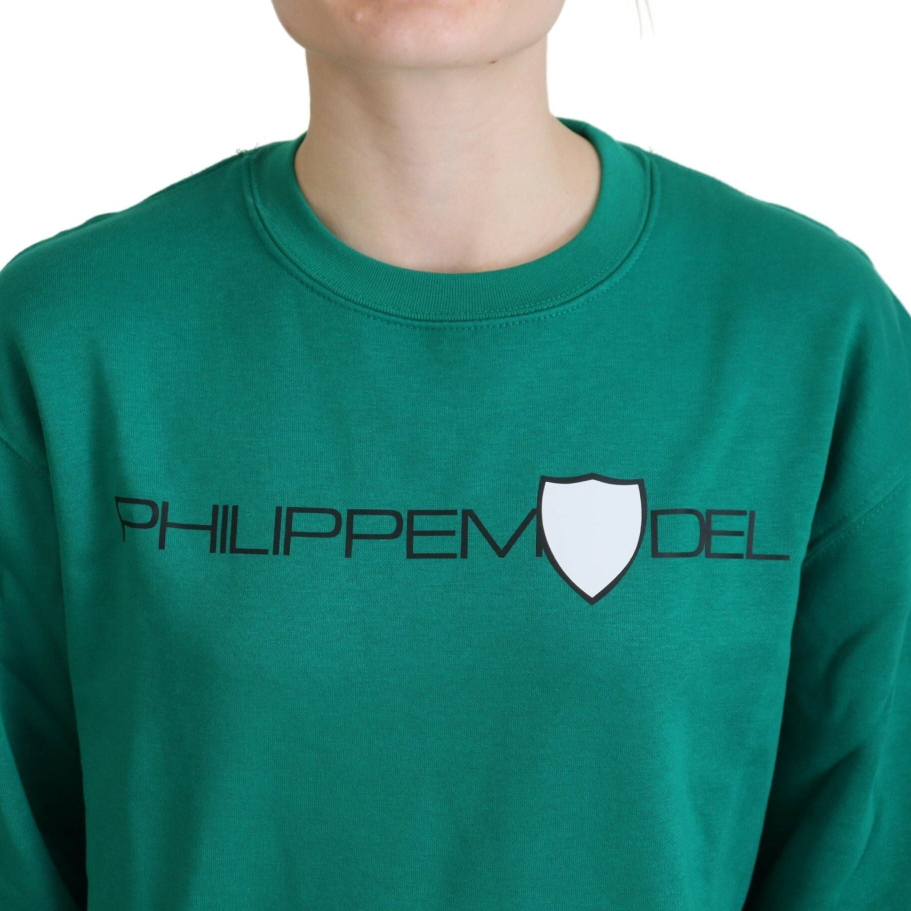 Philippe Model Green Printed Long Sleeves Pullover Sweater
