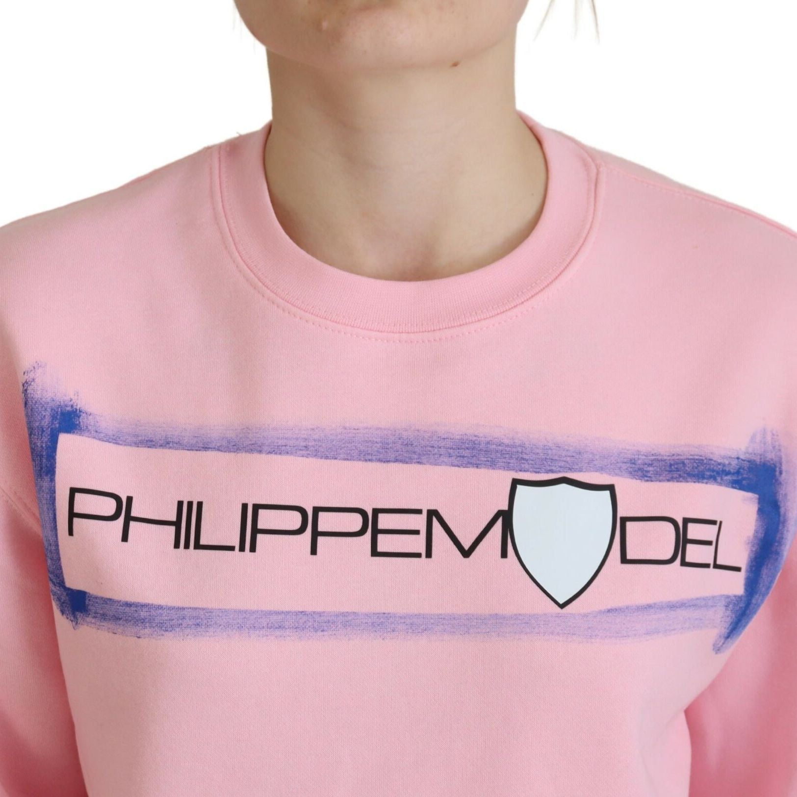 Philippe Model Pink Printed Long Sleeves Pullover Sweater