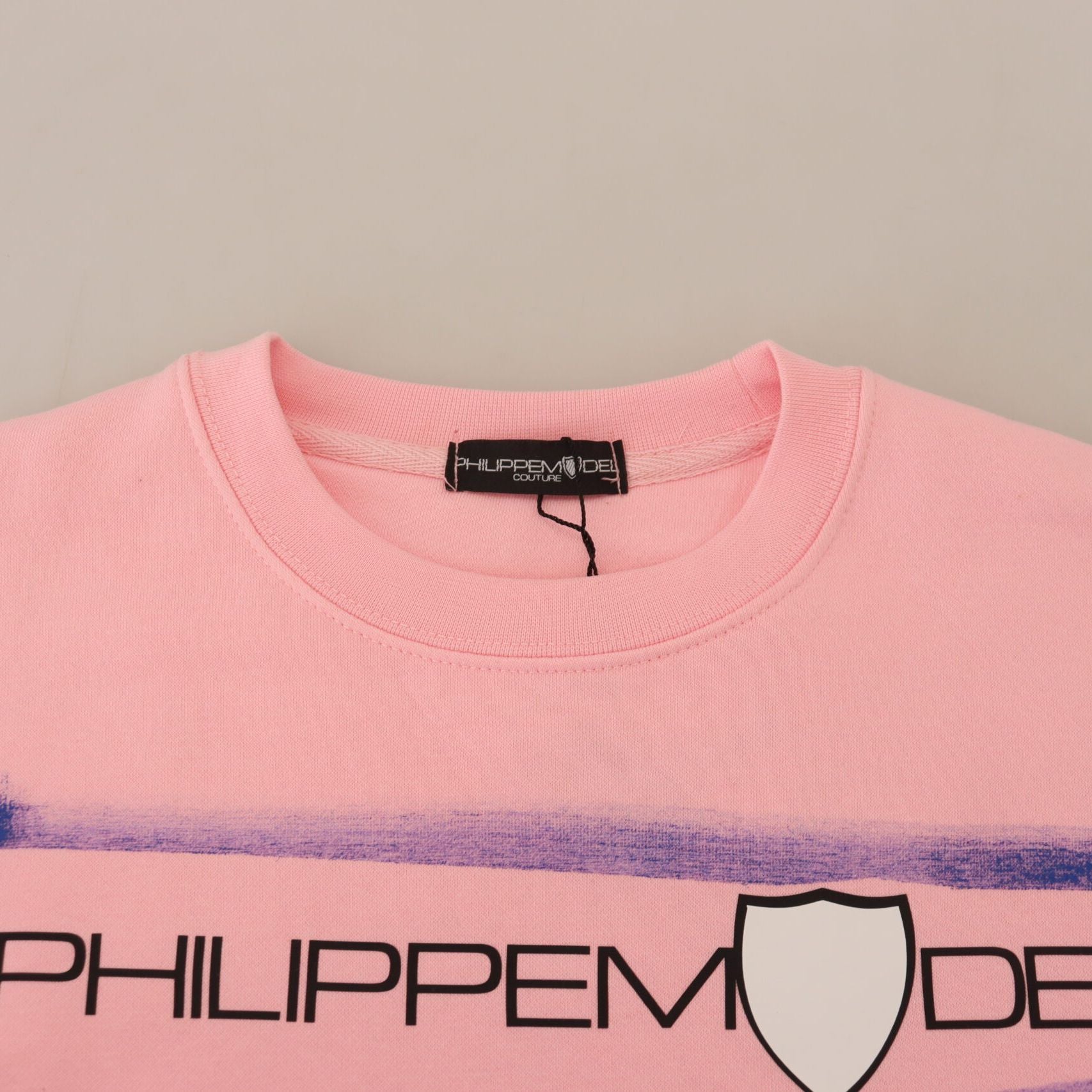 Philippe Model Pink Printed Long Sleeves Pullover Sweater